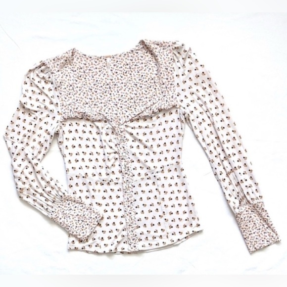 Free people medium kissing Kate top peasant coquette fancy indie core festival - Picture 2 of 3